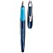 Herlitz 10999829 Schulfüllhalter my.pen, für Linkshänder, dunkelblau/hellblau, inklusive Patrone