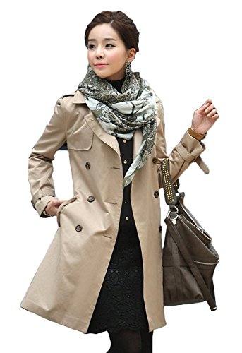 春 秋 トレンチ コート ＆ 靴下のセット商品 かわいく着こなせる上質 スプリングコート ショート ロング