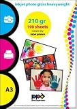A3 Inkjet Photo Glossy Paper - Instant Dry - 210gsm x 100 Sheets