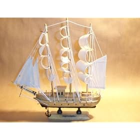 Mayflower Model Ship ~ Sailboat ~ Wood Sail Boat 9