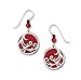 Adajio by Sienna Sky Bright Red Disc Polished Overlay Sterling Silver Earrings 7458