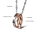 Fate Love Couple Necklace His and Hers Matching Pendants Necklace Set Stainless Steel Pendant Necklace with 20 Inch Link Chain Anniversary Gift (be my lover)