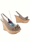 41%2BqCif8bGL. SL160  Suede Bow Peep Toe Wedge