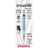 Zebra Telescopic Stylus Pen, Ballpoint, 1.0mm, Black Ink, Ocean Blue (33661)