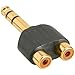 Parts Express 1/4-Inch Stereo Male to 2 RCA Female Y Adapter Plug