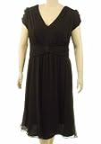 Suzi Chin Plus Size Dress, Cap Sleeve Chiffon Empire Waist