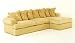 2 pc custom sectional with pillow back cushions and rolled arms