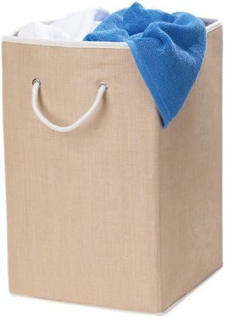 Woven Hamper with Rope Handle - Tan