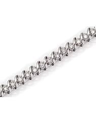 14K White Gold Diamond S Bracelet