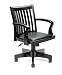 Boss Office Products B651-F Banker's Chair in Wood Finish with Leather Cushion Finish: Fruitwood