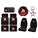 Betty Boop Star 9pc Combo Set Front & Rear Floor Mats, Seat Covers, Steering Wheel Cover, CD Visor, Keychain Plus Bonus License Plate Frame