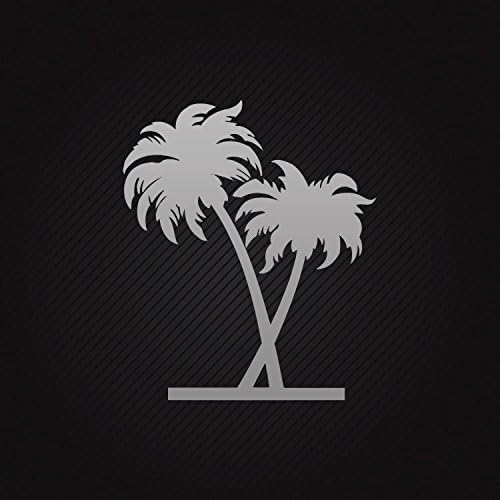 Decal Sticker Coconut Tree Weatherproof Motorbikes Activity Permanen Gray (5 X 4.21 In)