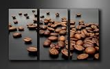 Bild auf Leinwand Kaffee 160 x 90 cm 3 Teile Modell-Nr. XXL 1046 Bilder fertig gerahmt mit Keilrahmen riesig. Ausführung Kunstdruck als Wandbild mit Rahmen. Günstiger als Ölbild Gemälde Poster Plakat mit Bilderrahmen
