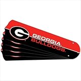 Georgia UGA Bulldogs (5) 42in Ceiling Fan Blades Only