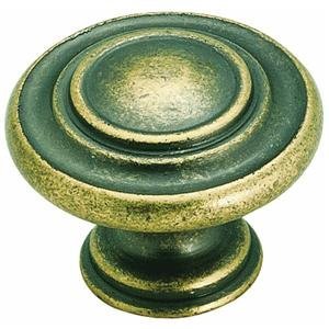 Amerock BP1586-R2 Inspirations 3-Ring 1-3/8-Inch Diameter Knob, Weathered Brass