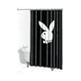 Black PLAYBOY bunny vinyl SHOWER CURTAIN bath decor NEW