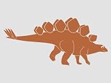 Produkt-Bild: Wandbild Wandsticker Dinosaurier Stegosaurus 20cm-gold91