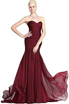 Hot Sale eDressit On-Sale Burgundy Strapless Evening Dress Prom Gown (00124717)