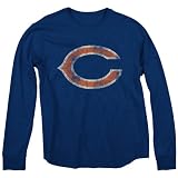 NFL Men's Chicago Bears Bigger Better Logo Long Sleeve Thermal (Dark Navy, X-Large)