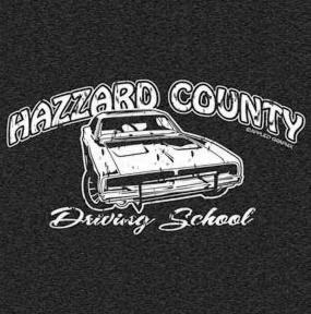 Buy Men’s Shooter Shirt (Sleeveless T-Shirt) : Hazzard County Driving School – Funny Dodge Charger Distressed Print