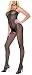 Leg Ave Women's Seamless Crochet Open Crotch Bodystocking-Style #8300, Black