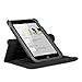 GMYLE(R) Black 360 Degree Rotating PU Leather Folio Stand Case Cover for Nook HD 7 inches Barnes & Noble e-Book Reader Tablet (Multi Angle- Vertical/Horizontal and Wake up Sleep Function)