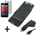 Eagle Hard Cover Combo Case Holster for Verizon Motorola Droid RAZR MAXX XT916 + LCD + Car+ Home Charger-Black