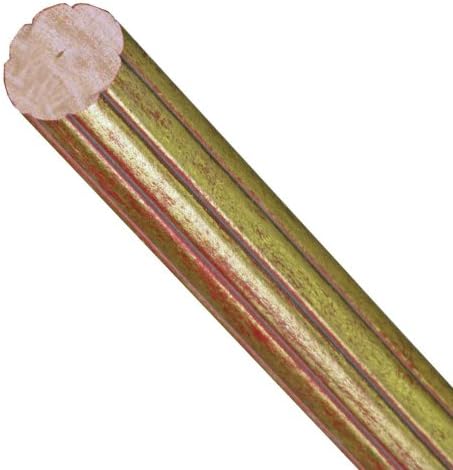 Menagerie Fluted Wooden Pole, 6-Feet, Gilded Gold Leaf