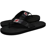 NHL New Jersey Devils Ladies Black Sequin Strap Flip Flops (9/10)