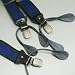 Mens Work Trousers Classic Men's Dark Green Braces Blue Diamond Suspenders for work Y-Back genuine Leather SP1025