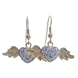 Goldtone Angel Heart Drop Earrings Fashion Jewelry