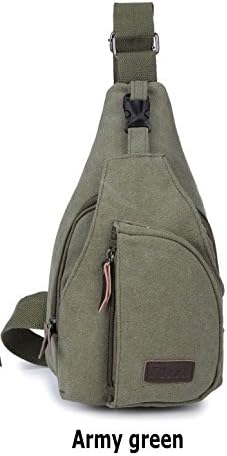 EIN Cool Outdoor Sports Casual Canvas Unbalance Backpack Crossbody Sling Bag Shoulder Bag Chest Bag for Men