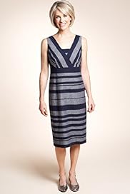 Classic Collection Linen Blend Striped Dress