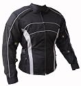 Damen Motorrad Jacke Motorradjacke schwarz / grau Gr. S bis XL