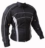 Damen Motorrad Jacke Motorradjacke schwarz / grau Gr.M