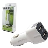 CLiPtec® DUAL USB In-Car Charger – suitable for almost every device on the market – IPhone , IPhone 4, Iphone3Gs, IPhone 3G, iPod classic, iPod Shuffle 1st, 2nd, 3rd, 4th, 5th and 6th gen, iPod Nano 1st, 2nd, 3rd, 4th, 5th and 6th generation, IPod Touch 1st, 2nd, 3rd and 4th generation, iPad, iPad2, MP3 players, Mobile phones and more. Guide