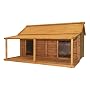 Premium Pet Products Simply Cedar Duplex Dog House Porch and Deck Addition Only, X-Large - Does not include house