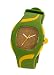 Puma Energy Gents Silver Dial Green and Yellow Rubber Strap Watch