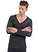 2COZEE Mens Thermal Underwear V Neck Long Sleeve Vest Interlock 8 X 1