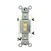 Leviton 54523-2I 20 Amp, 120/277 Volt, Toggle Framed 3-Way AC Quiet Switch, Commercial Grade, Grounding, Ivory