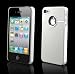 Produkt-Bild: NowKin Apple iPhone 4 4G 4S Schutzh&uuml;lle Tasche Hard Chrom Case Etui Cover Schutz h&uuml;lle IN weiss