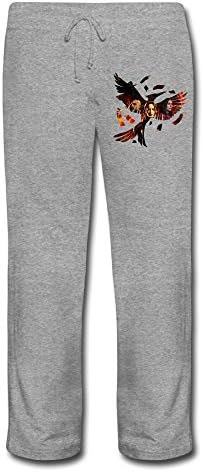 Shehe Women's Hunger Game Mockin Jay Training Pants Ash Size L
