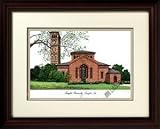 Hampton University Alma Mater Alma Mater 14x18 Lithograph in Mahogany Frame
