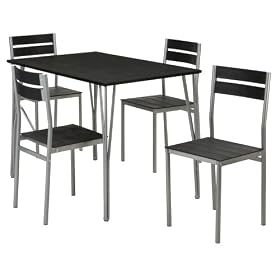 5 Piece Black Dining Set