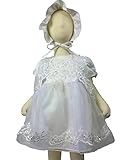 セレモニードレス お宮参り・お披露目　ケープ・お帽子・ベビードレスの3点セット！女の子ドレス (3M)