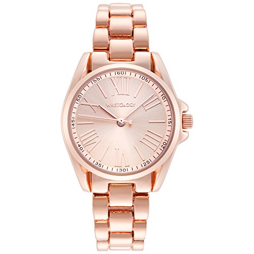 WRISTOLOGY Lilly Womens Small Rose Gold Boyfriend Metal Watch
