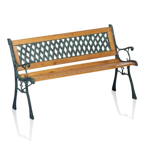 BANK GARTENBANK SITZBANK HOLZBANK METALL GUSS NOSTALGIE NEU Reviews