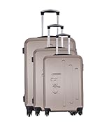 LES PTITES BOMBES Set de 3 trolleys rígidos BD-5913 (Champán)