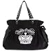 Juicy Couture Black Velour Sequin Crown Over-Sized LG Daydreamer Tote Baby Bag Travel Bag