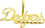 14K Gold MLB Los Angeles Dodgers Charm Diamond Cut